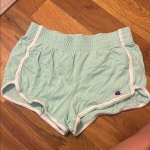 Champion Green Athletic Shorts Lightweight Elastic Waist